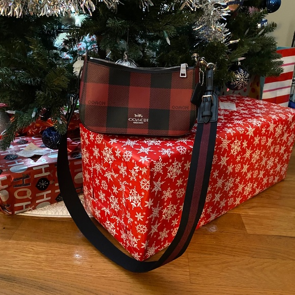 Coach Bags Coach Jes Baguette With Buffalo Plaid Print - Picture 1 of 1